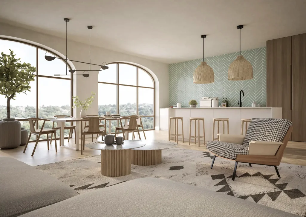 Refined residential living space interior by Atech Interiors