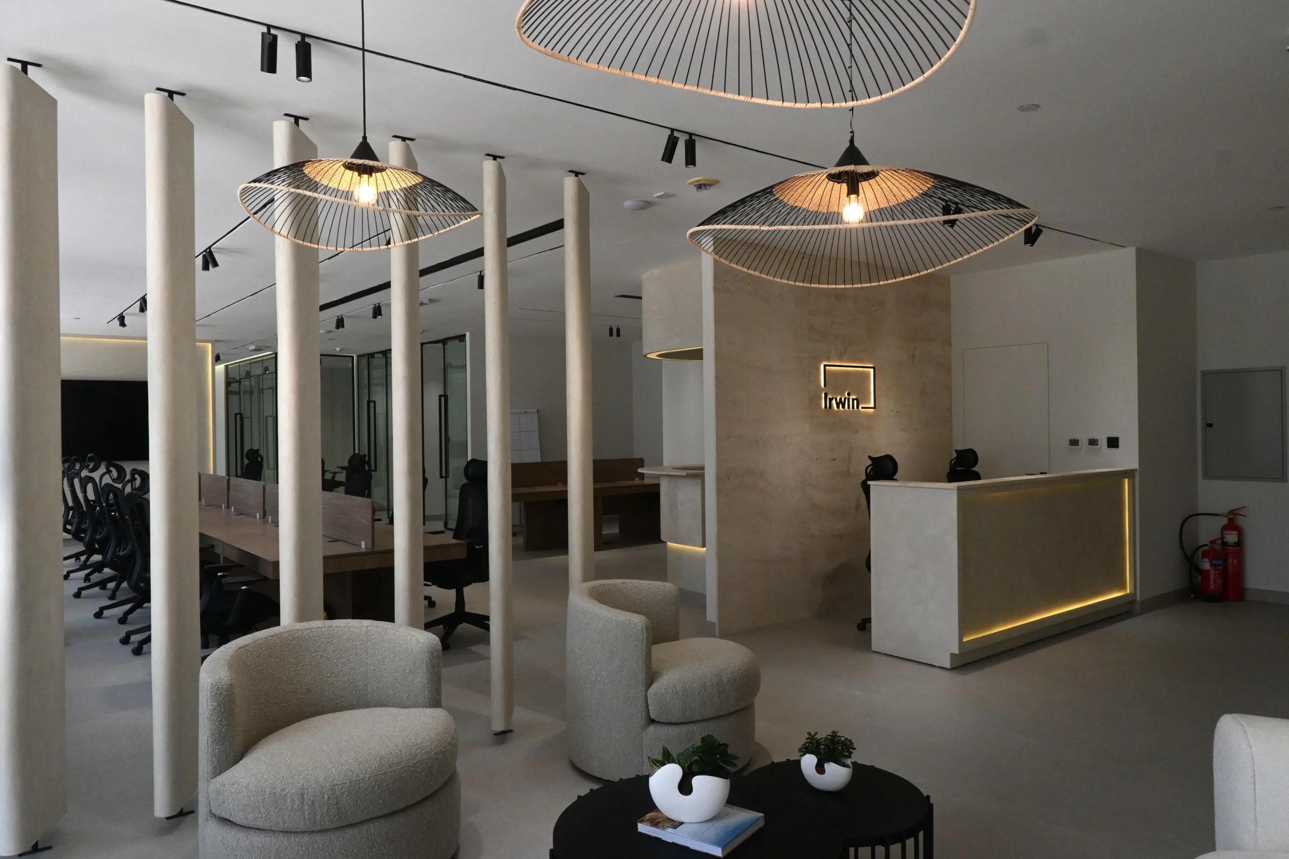 Modern office interior fit-out by Atech Interiors, Dubai