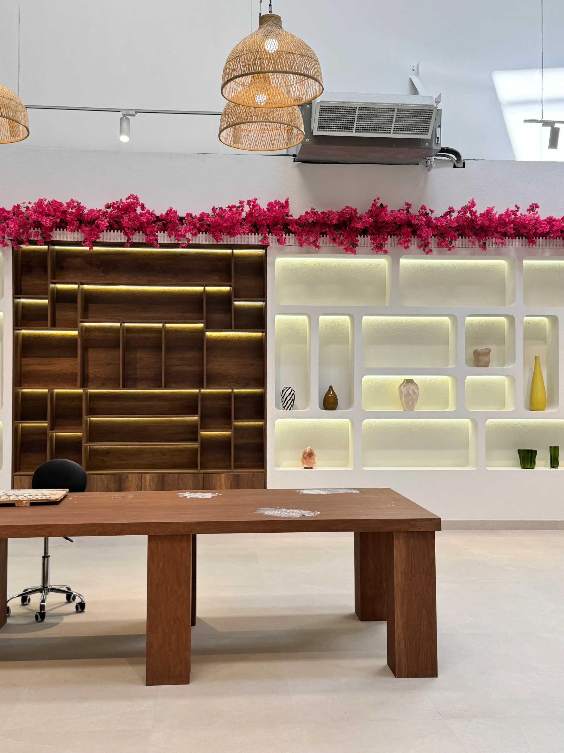 Granite Flooring, Lighting Design & Ceiling Fixtures at ABA Avenue Pottery Studio