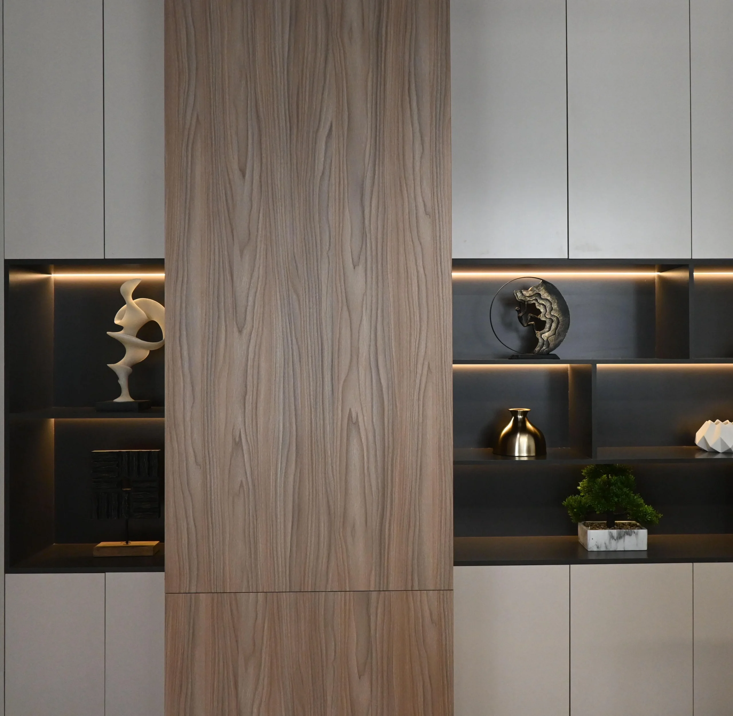 Real Estate Office decorative shelves