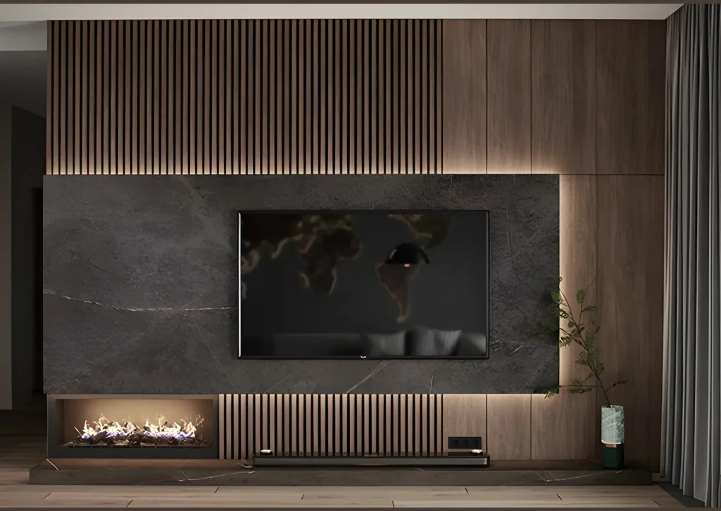 TV wall design Dubai